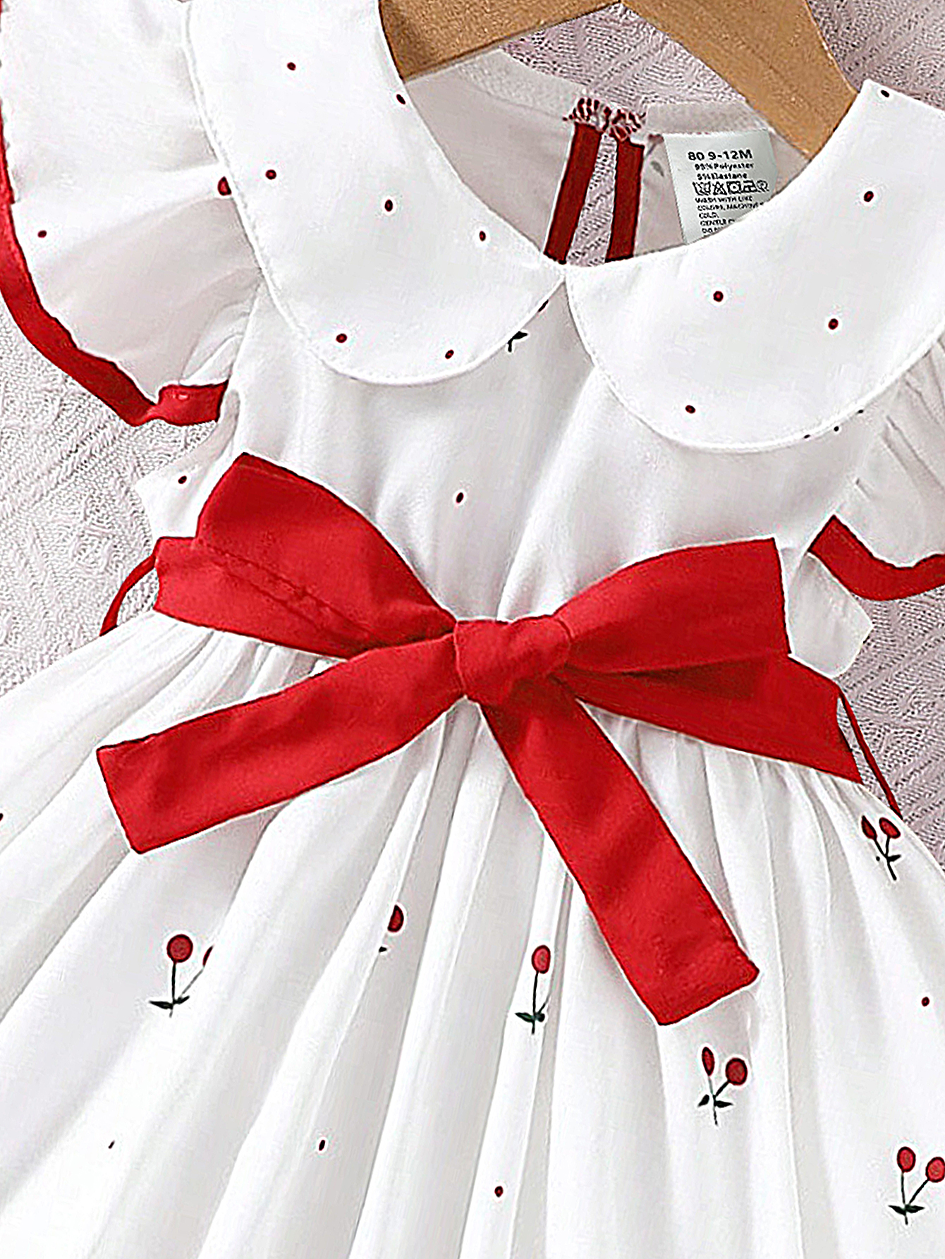 AliExpress 2025 Summer New Girls Infant Floral Print Dress Breathable Baby Princess Dress 0-3 Years Cool Short Sleeve Outfit, view 2