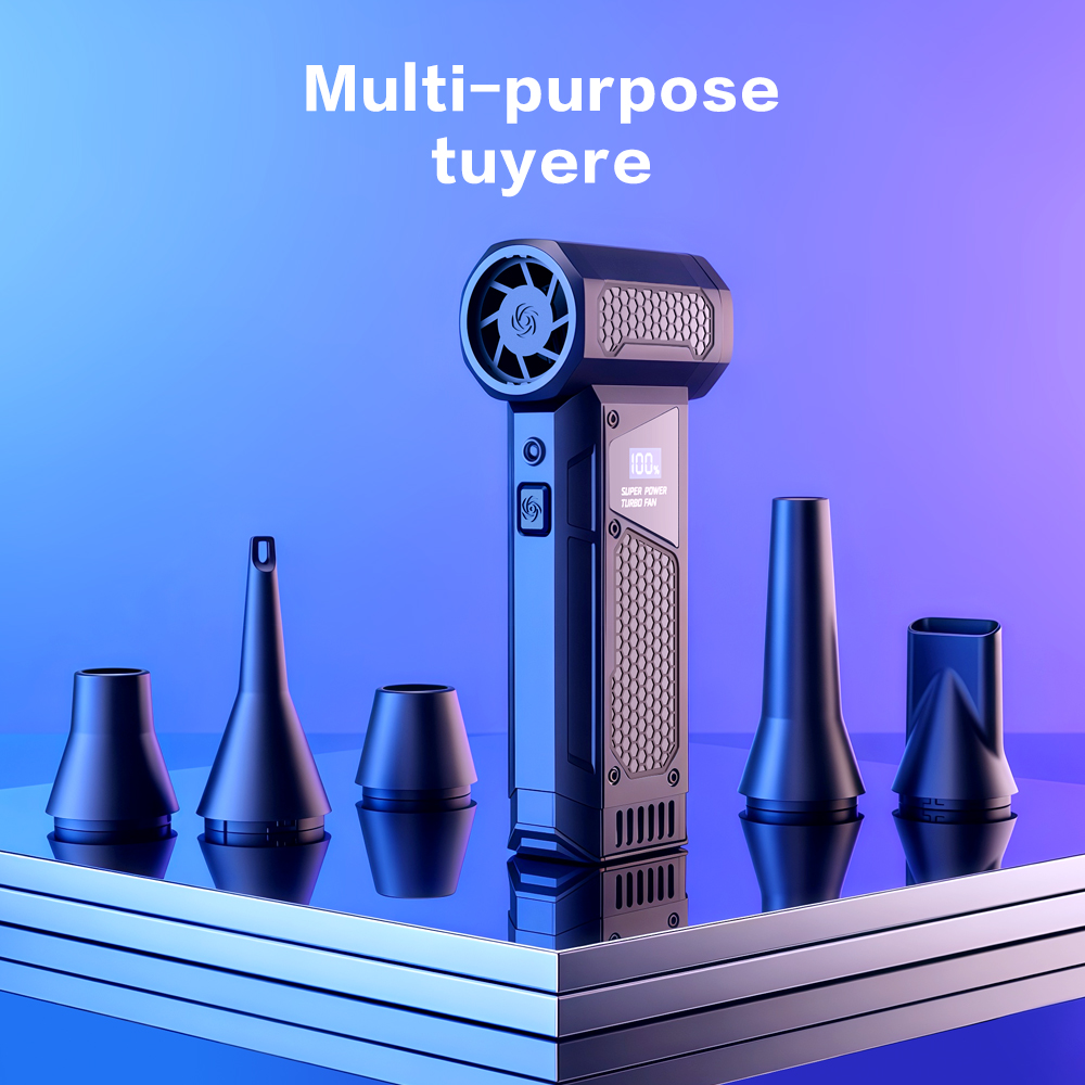 AliExpress 2026 High Power Jet Dry Blower Mini Turbo Fan Electric Air Duster Cordless PC Keyboard Cleaner Car Drying 2600mAh LED Display, view 2