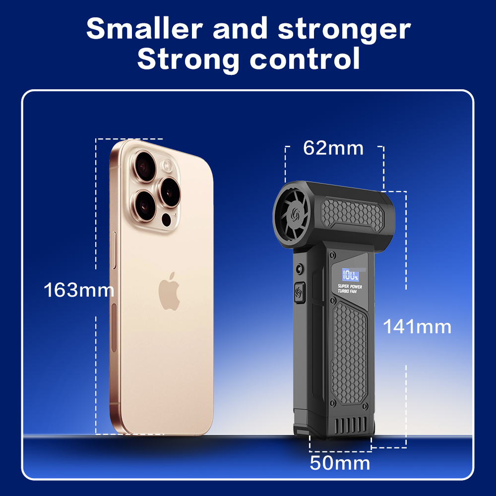 AliExpress 2026 High Power Jet Dry Blower Mini Turbo Fan Electric Air Duster Cordless PC Keyboard Cleaner Car Drying 2600mAh LED Display, view 6