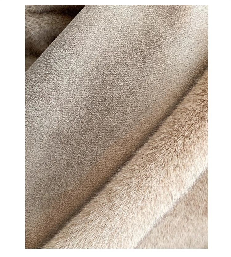 AliExpress 2026 Imported Velvet Mink Fur Coat With Mink Fur Collar,Temperament  Medium Length Fur Jacket Women, view 6