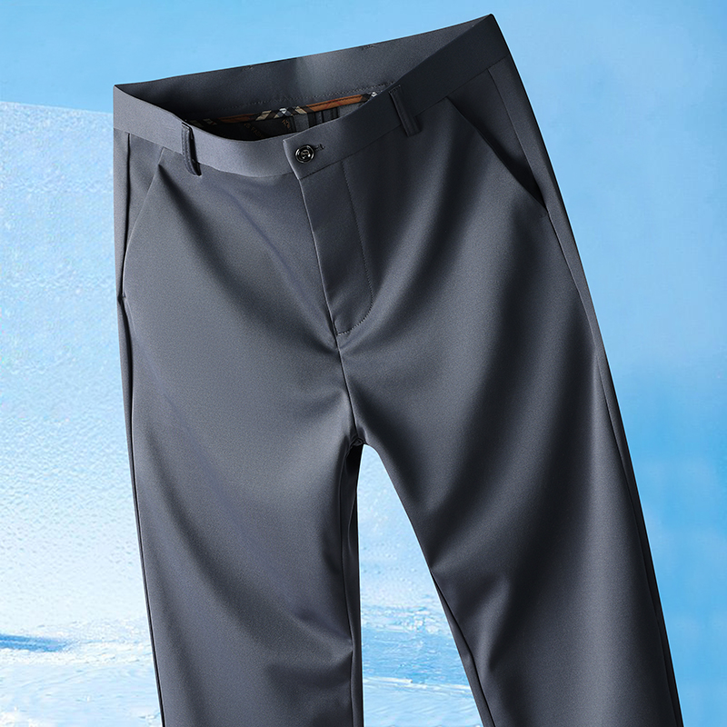 AliExpress Men's Stretch No-Iron Casual Trousers, view 4