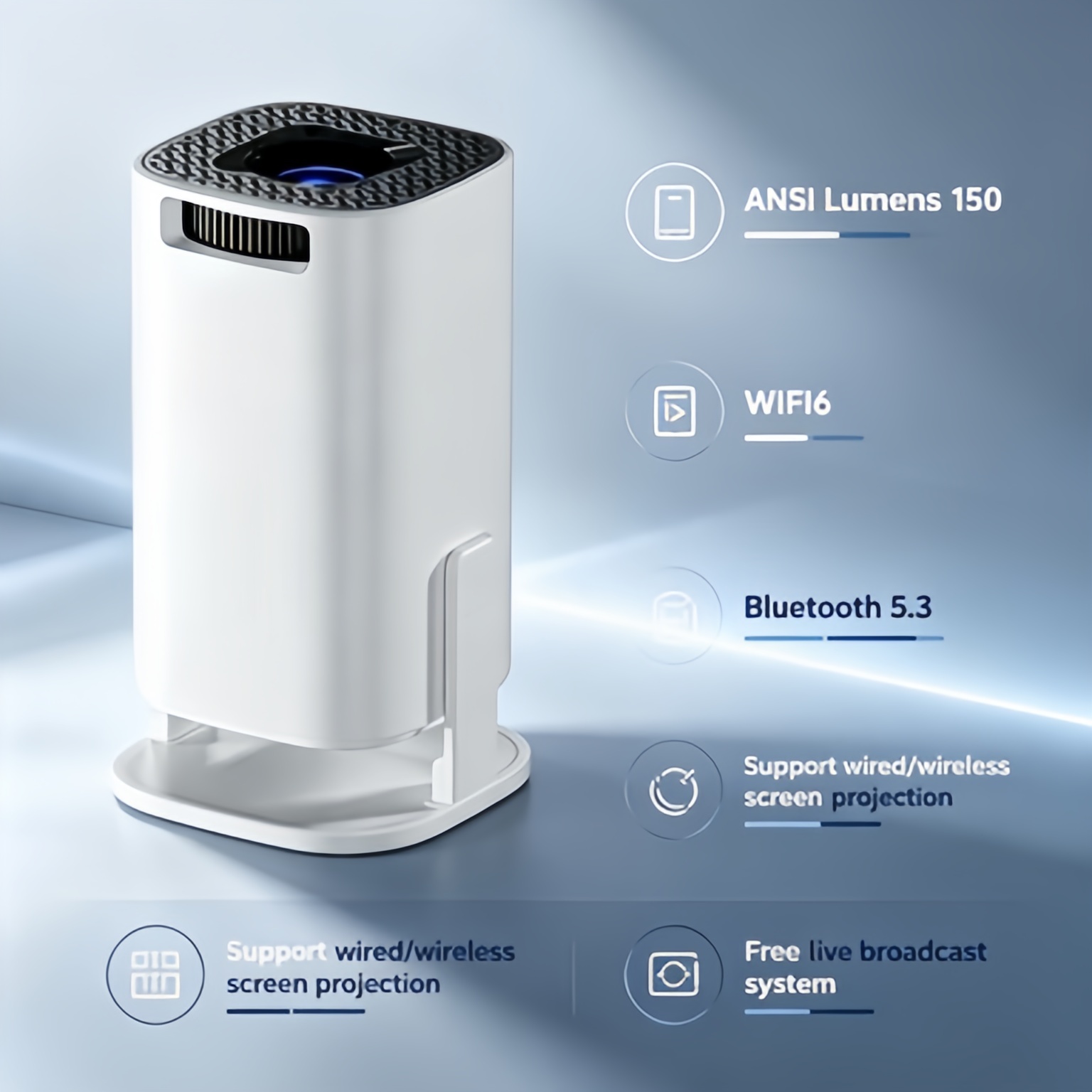 AliExpress 1080P Mini Projector with Bluetooth 5.3