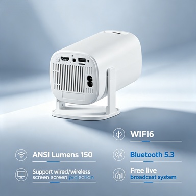 AliExpress 1080P Mini Projector with Bluetooth 5.3, view 2