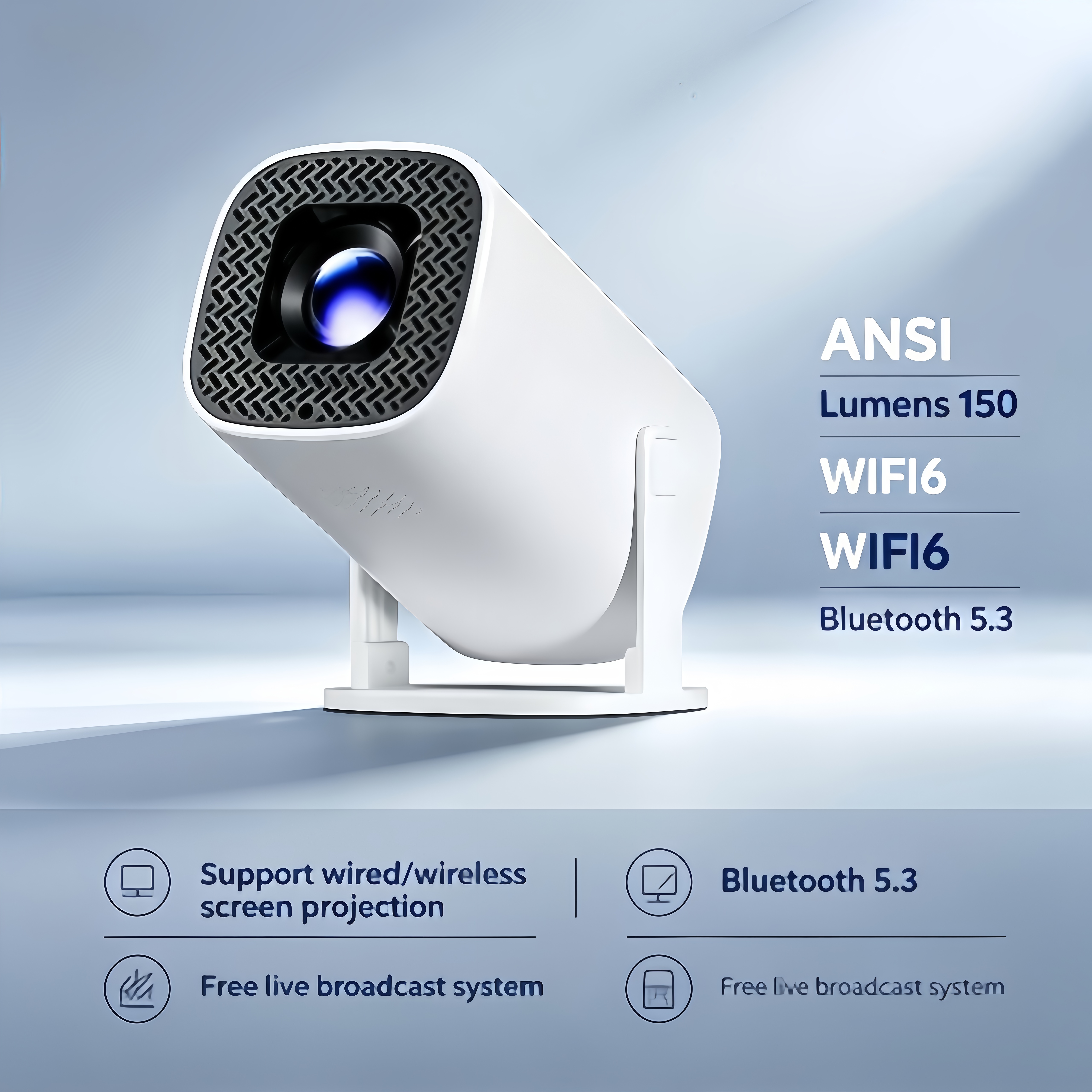 AliExpress 1080P Mini Projector with Bluetooth 5.3, view 4