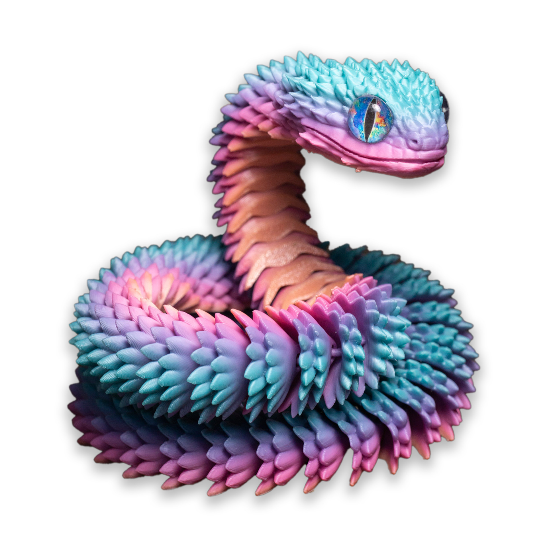 AliExpress 2026 New 3D Printed Snake Realistic Snake Statue Movable Joint Fidget Toys Simulation Snake Year Desk Ornament Animal Model Gift