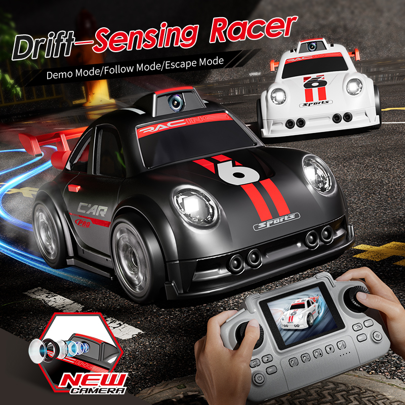 AliExpress 2026 New C6 RC Drift Car with Dual Mode Lights Sound Camera Screen Control Car Smart Induction Following Children's Toys Gift, view 2