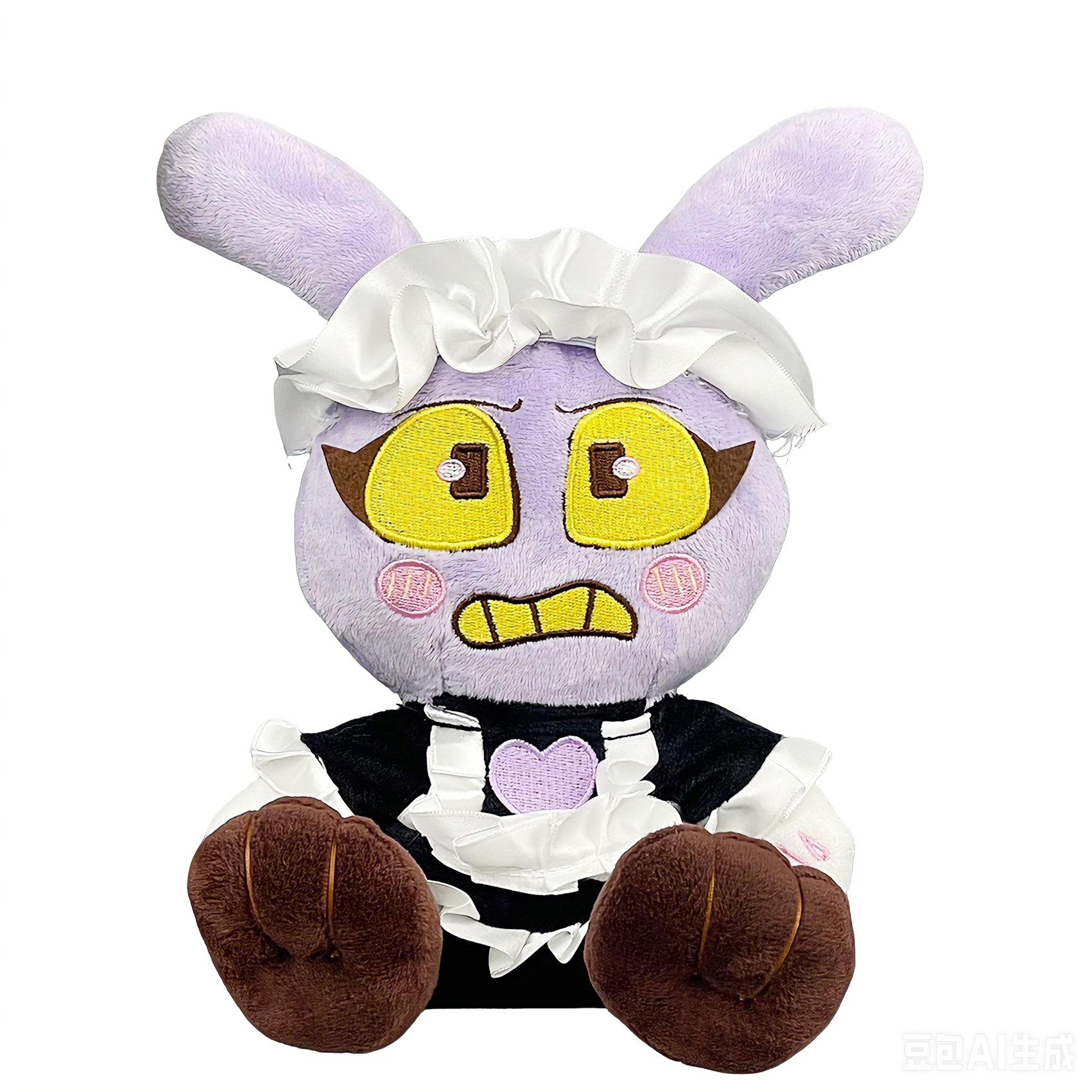 AliExpress 2026 New Cute Purple Maid Bunny Plush Toy Soft Stuffed Cartoon Rabbit Kawaii Plushie Kids Birthday Gift Room Decor Party Favor, view 5