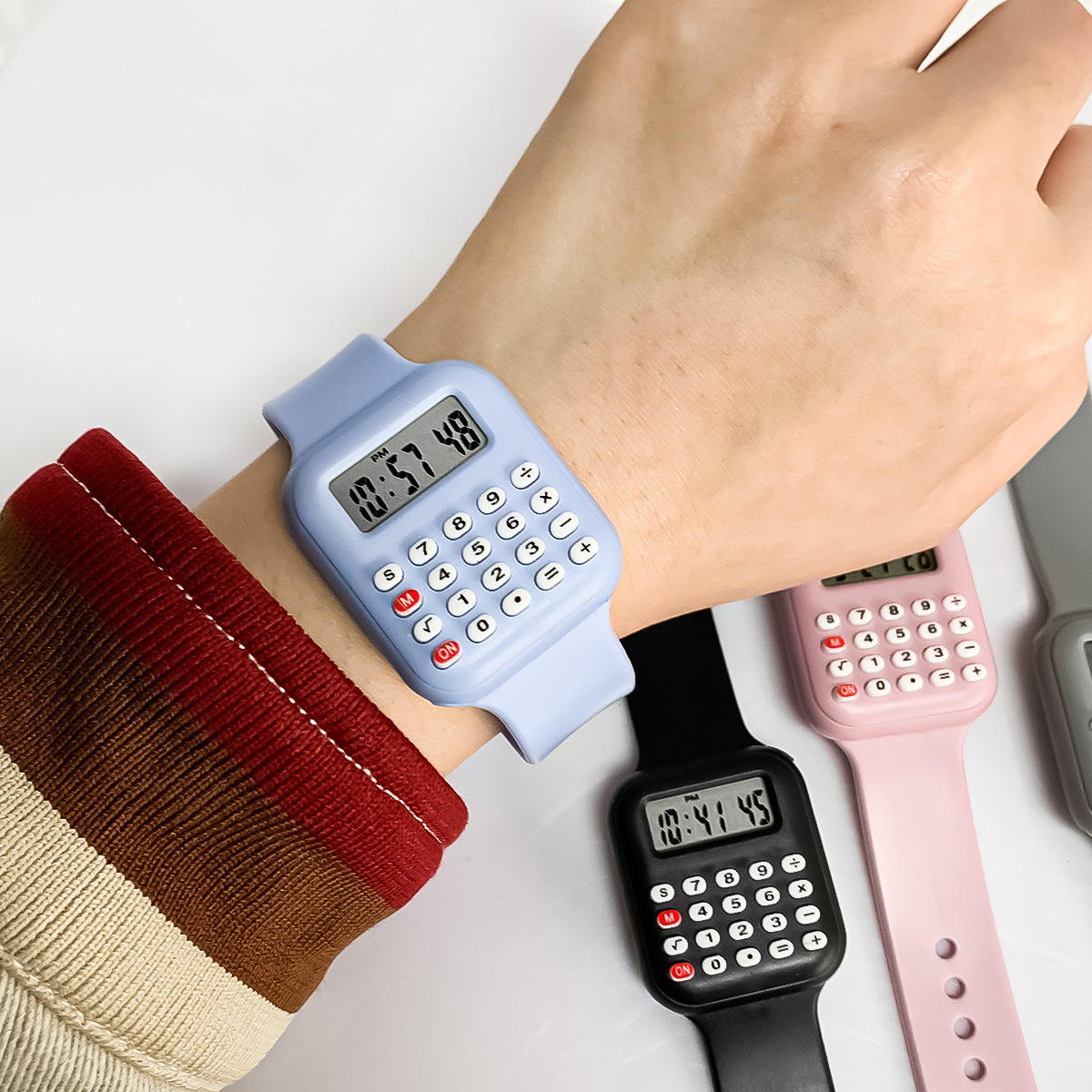 AliExpress Kids Digital Watch with Calculator and Rubber Strap, view 5