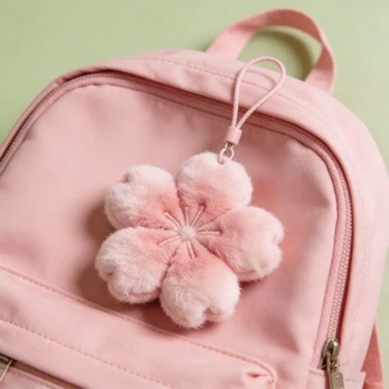 AliExpress 2026 New Sakura Series Healing Plush Doll Pendant Keychain Cute Girl Gift for Girlfriend Bag Decoration, view 2