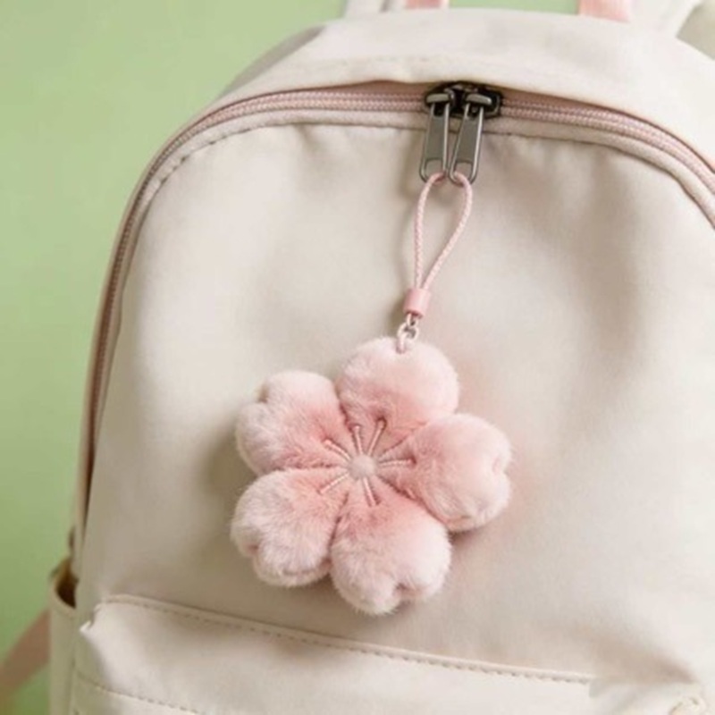 AliExpress 2026 New Sakura Series Healing Plush Doll Pendant Keychain Cute Girl Gift for Girlfriend Bag Decoration, view 3