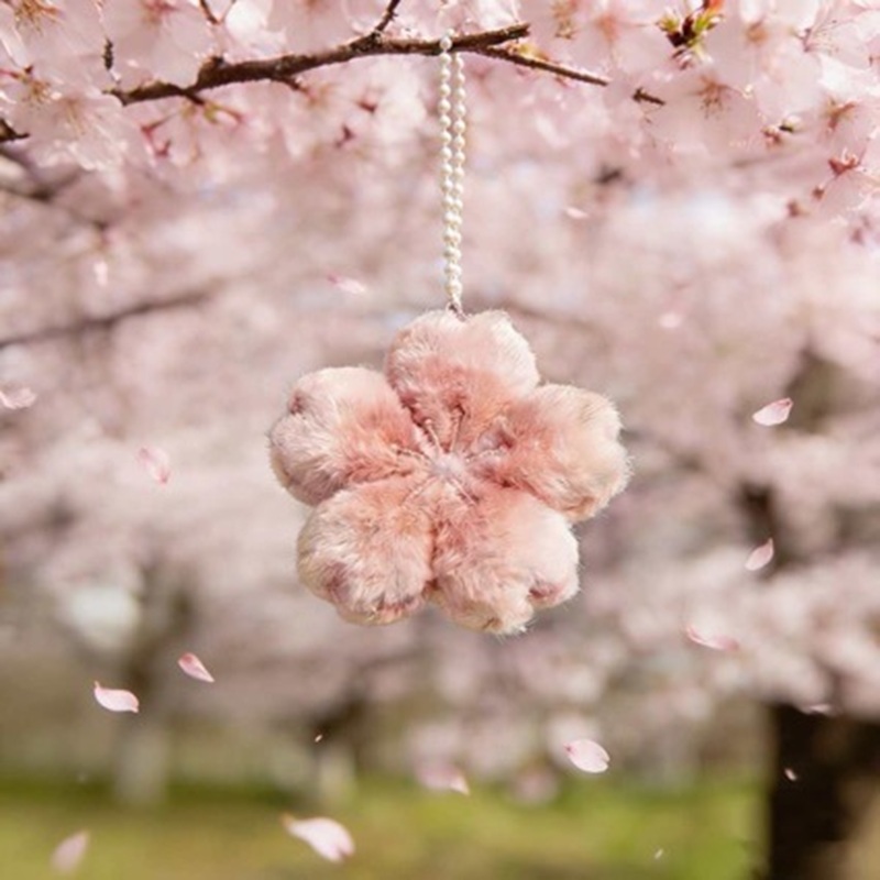 AliExpress 2026 New Sakura Series Healing Plush Doll Pendant Keychain Cute Girl Gift for Girlfriend Bag Decoration, view 4