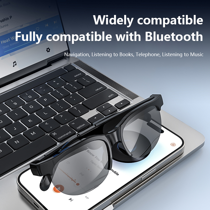 AliExpress 2026 New Smart Glasses AI Translation Bluetooth Conversation Recording Listening To Music Smart Sunglasses for Men Women, view 2