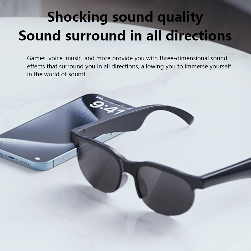 AliExpress 2026 New Smart Glasses AI Translation Bluetooth Conversation Recording Listening To Music Smart Sunglasses for Men Women, view 3