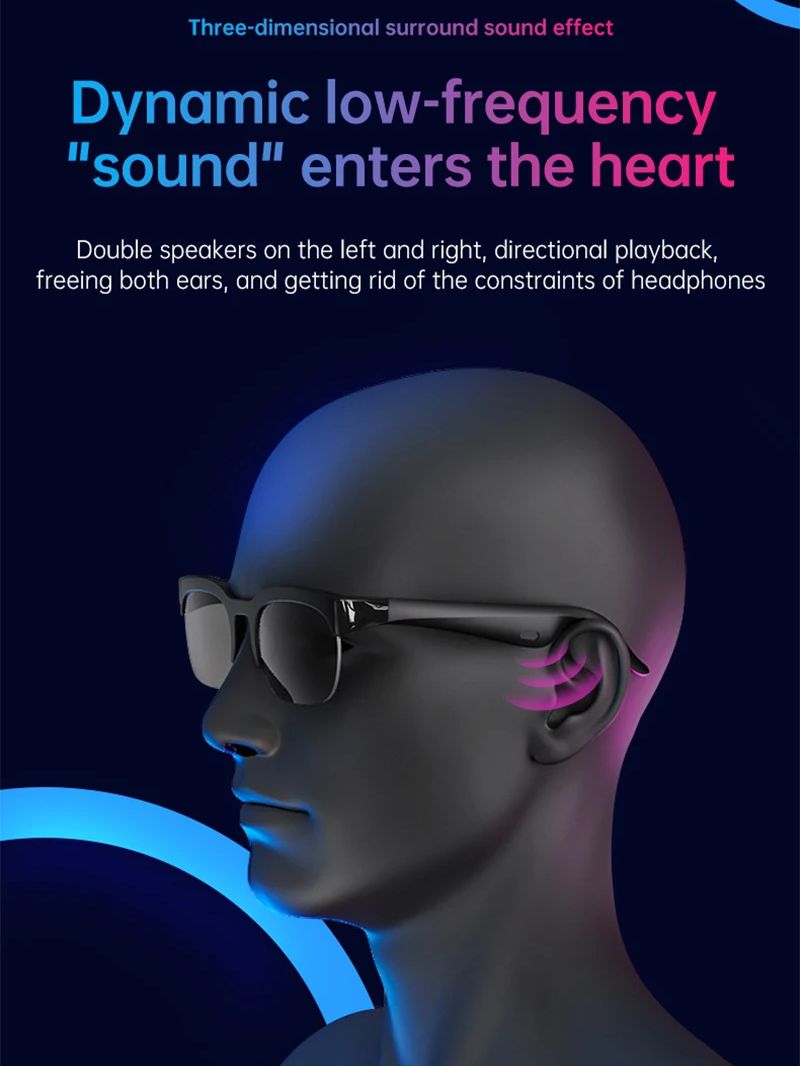 AliExpress 2026 New Smart Glasses AI Translation Bluetooth Conversation Recording Listening To Music Smart Sunglasses for Men Women, view 5
