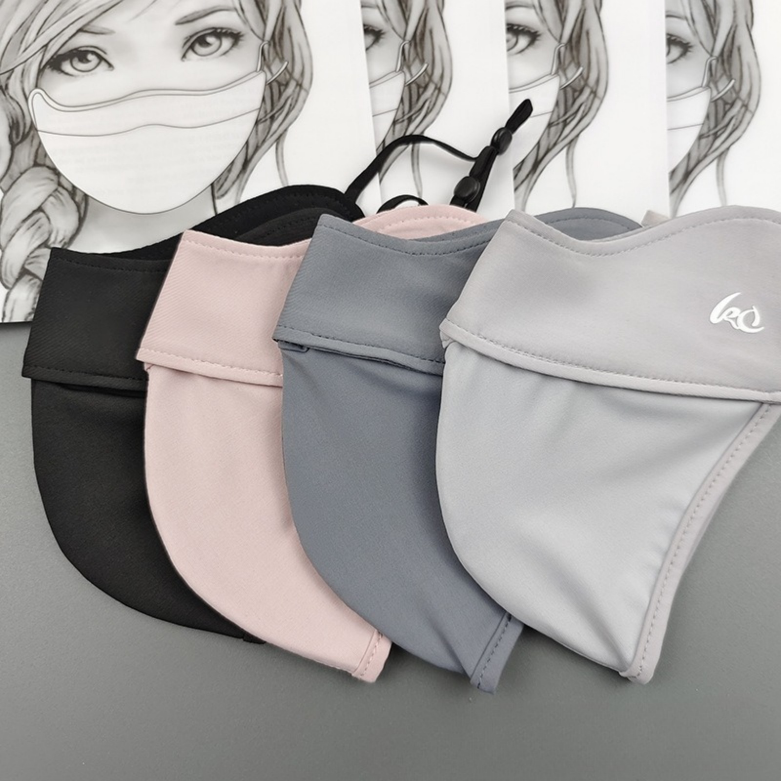 AliExpress 2026 NewThin Sunscreen Face Scarf Ice Silk Mask Summer Cover Veil Eye Protection Gini Golf, view 2