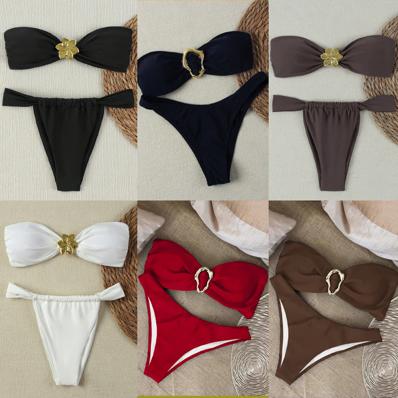 AliExpress "2026 Sexy Bandeau Push-Up Bikini Set - Brazilian Thong Swimwear for Women"