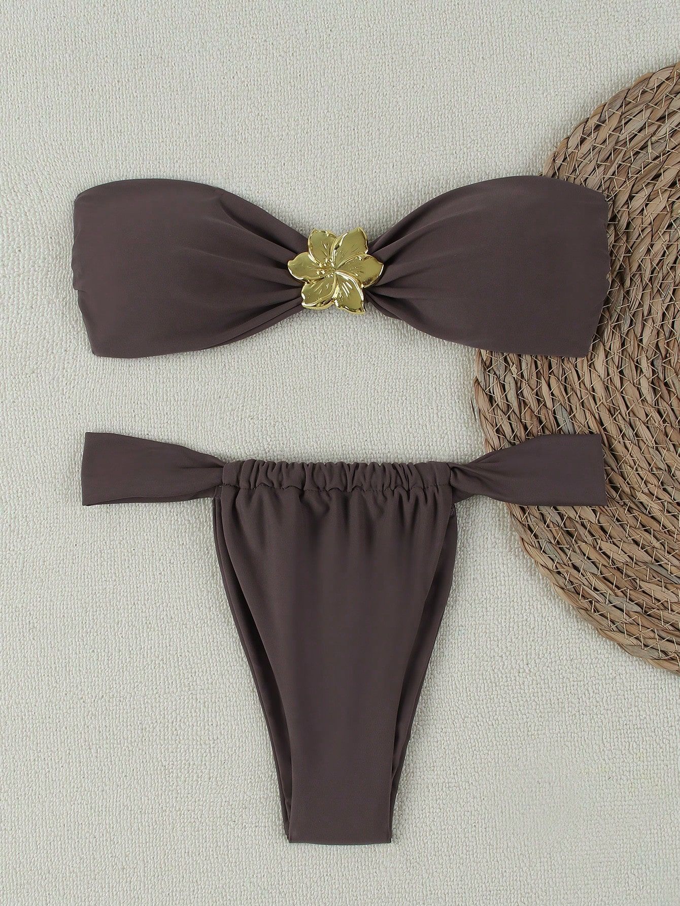 AliExpress "2026 Sexy Bandeau Push-Up Bikini Set - Brazilian Thong Swimwear for Women", view 4