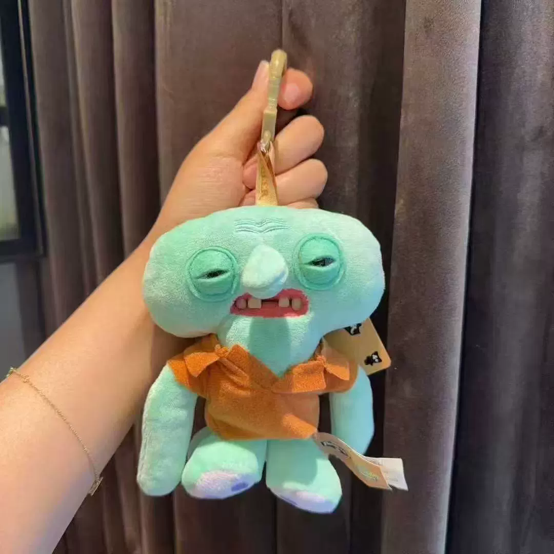 AliExpress 2026 Stock Genuine Fuggler X Spongebob Squarepants Funny Ugly Monster Trandy Plush Keyring Cute Plush Keychain Pendant Gift Toy, view 2