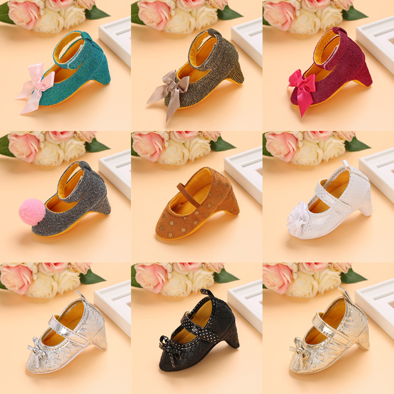 AliExpress 2026 VALEN SINA 0-12M Infant Newborn Baby Girl High Heels Shoes Princess Bow First Birthday Party Shoes Photo Props Shoes