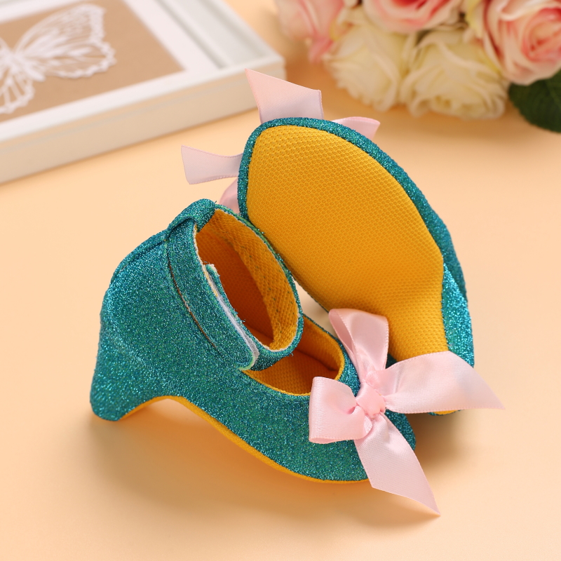 AliExpress 2026 VALEN SINA 0-12M Infant Newborn Baby Girl High Heels Shoes Princess Bow First Birthday Party Shoes Photo Props Shoes, view 3