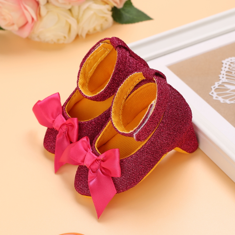AliExpress 2026 VALEN SINA 0-12M Infant Newborn Baby Girl High Heels Shoes Princess Bow First Birthday Party Shoes Photo Props Shoes, view 5