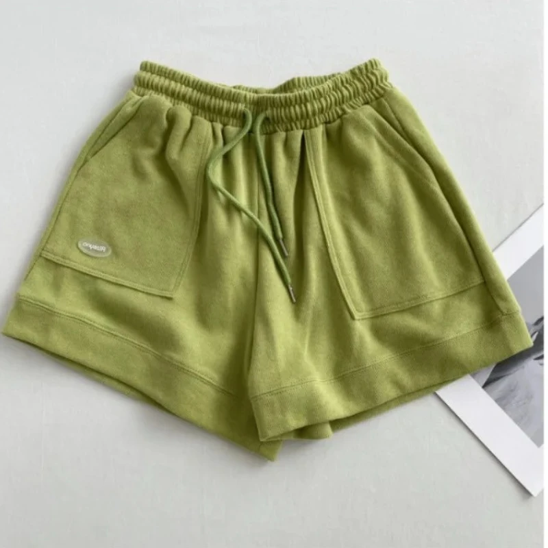 AliExpress 2026 Women's Comfortable Loose Wide-legged Drawstring A Pants Slim Waist Slim Fit Casual Home Versatile Sports Shorts New, view 5