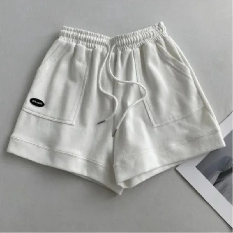 AliExpress 2026 Women's Comfortable Loose Wide-legged Drawstring A Pants Slim Waist Slim Fit Casual Home Versatile Sports Shorts New, view 6