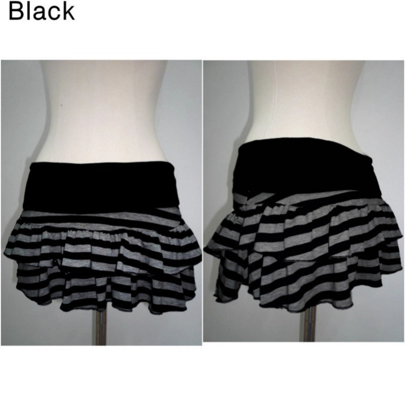 AliExpress 2026 Y2K Sexy Striped Color Block Mini Skirt For Women Korean Japanese Street Style Niche Versatile A Line Fashion Skirt