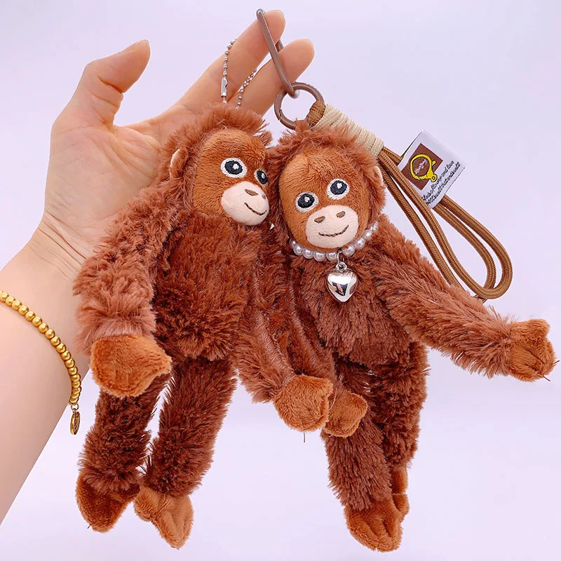 AliExpress 20cm Cute Little Monkey Pendant Plush Doll Animal Hanging Plushies Doll Bag Pendant Soft Stuffed Backpack Keychain Plush Dolls