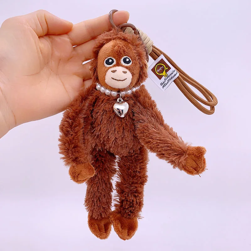 AliExpress 20cm Cute Little Monkey Pendant Plush Doll Animal Hanging Plushies Doll Bag Pendant Soft Stuffed Backpack Keychain Plush Dolls, view 2