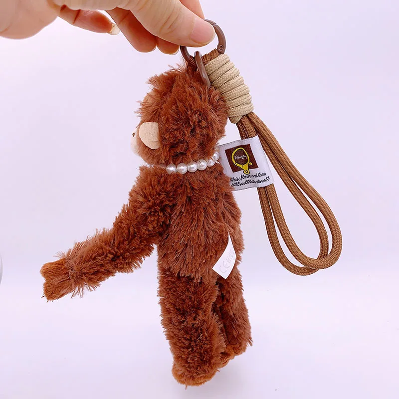 AliExpress 20cm Cute Little Monkey Pendant Plush Doll Animal Hanging Plushies Doll Bag Pendant Soft Stuffed Backpack Keychain Plush Dolls, view 3