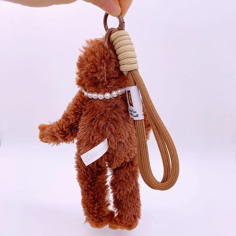 AliExpress 20cm Cute Little Monkey Pendant Plush Doll Animal Hanging Plushies Doll Bag Pendant Soft Stuffed Backpack Keychain Plush Dolls, view 4