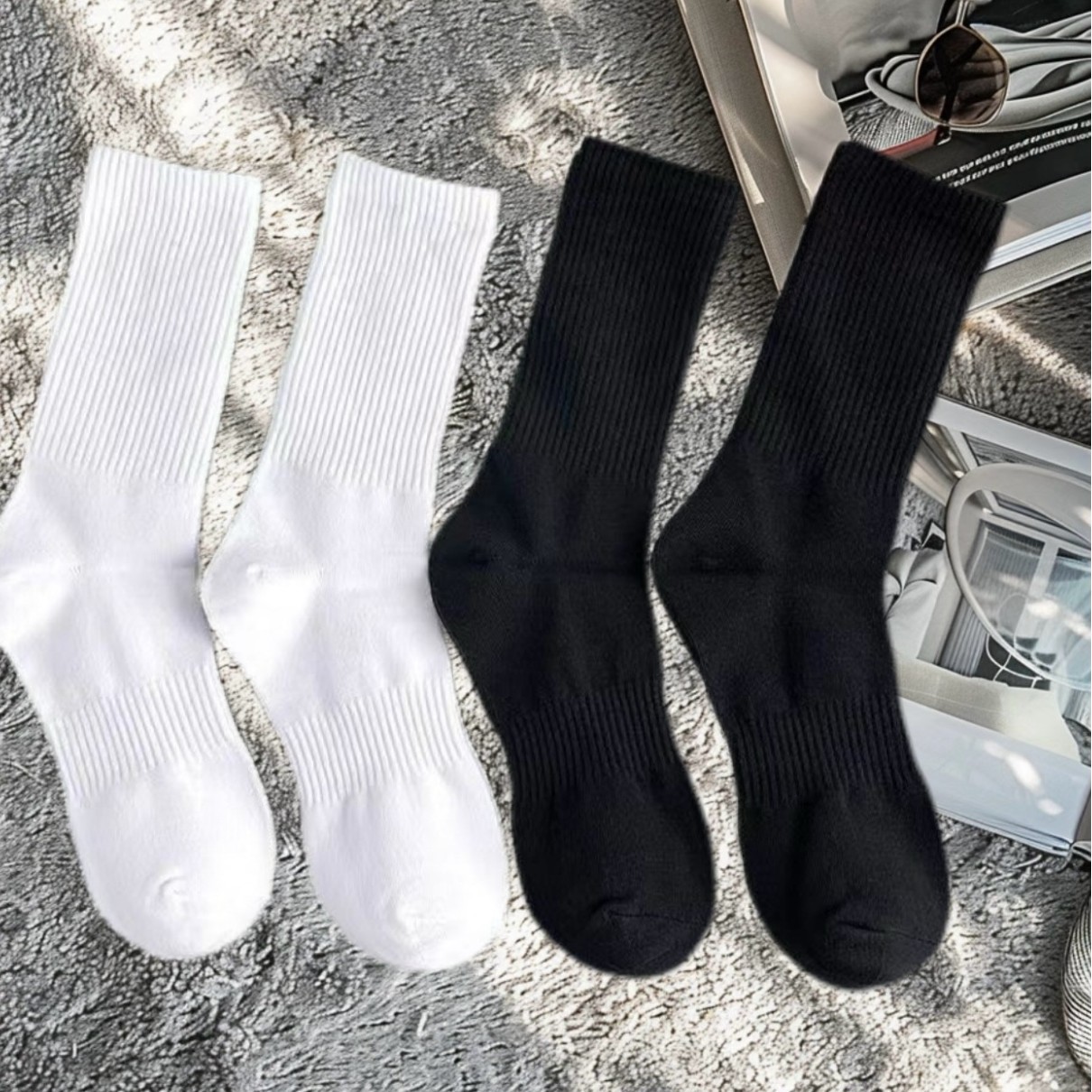 AliExpress Pure Cotton Men's High Socks (20-Pair), view 5