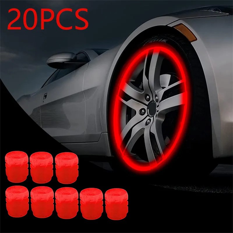 AliExpress Luminous Glow-in-the-Dark Valve Caps (20-Piece)