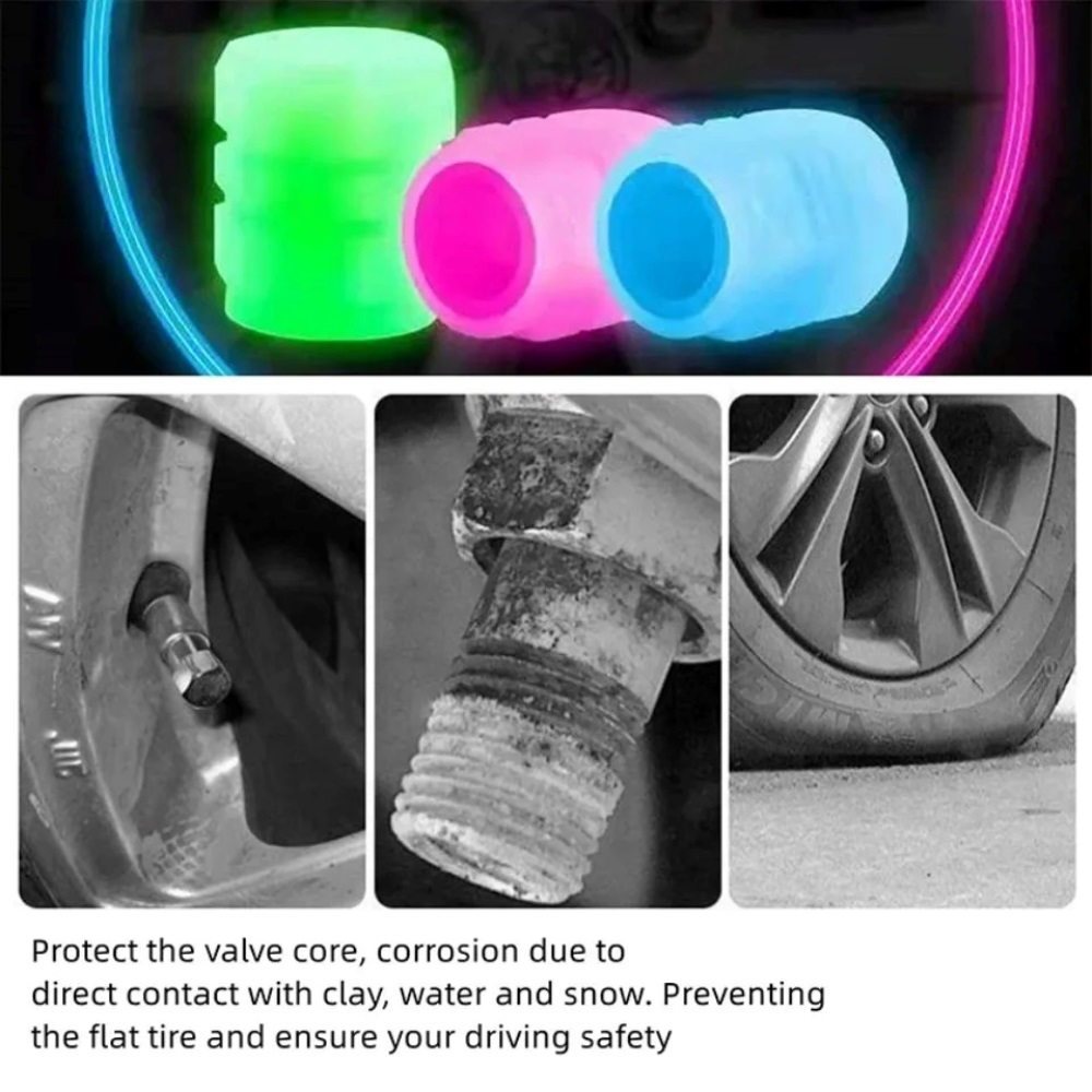 AliExpress Luminous Glow-in-the-Dark Valve Caps (20-Piece), view 3