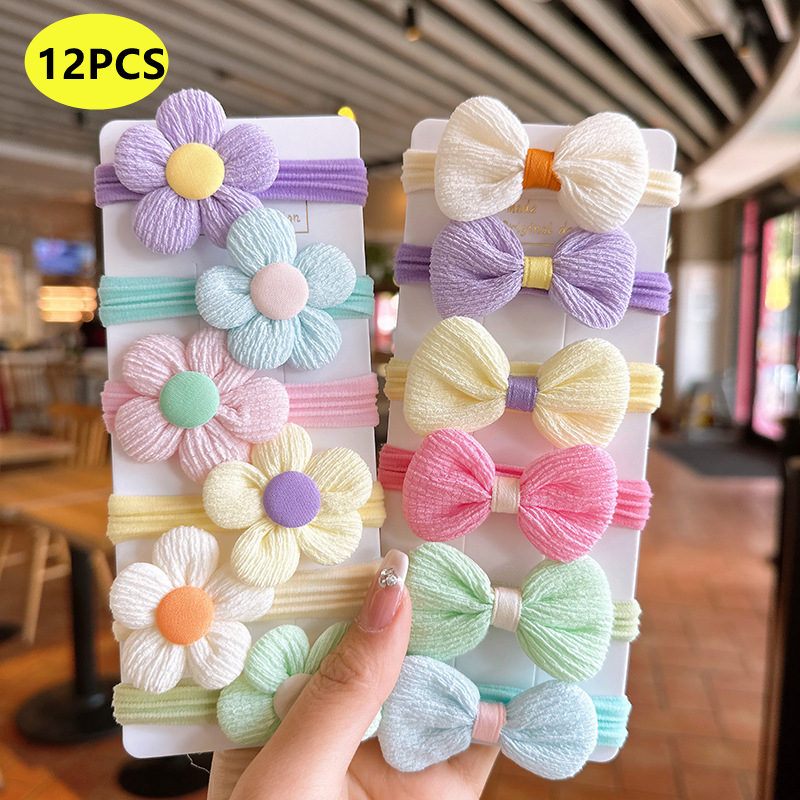 AliExpress Girls Flower Elastic Hair Bands (10 or 20-Pack), view 4