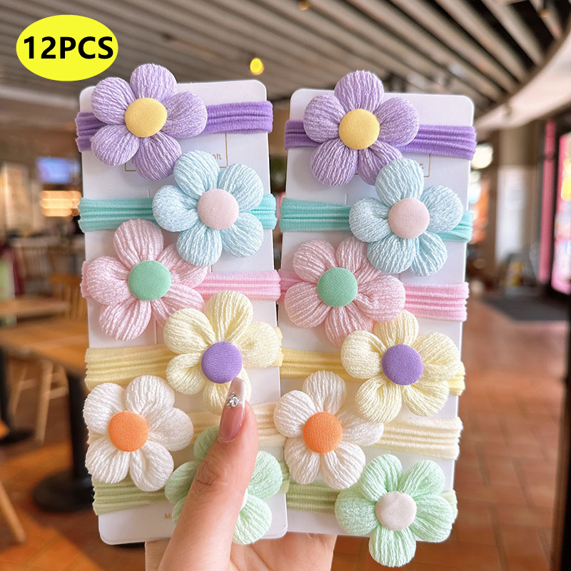 AliExpress Girls Flower Elastic Hair Bands (10 or 20-Pack), view 5