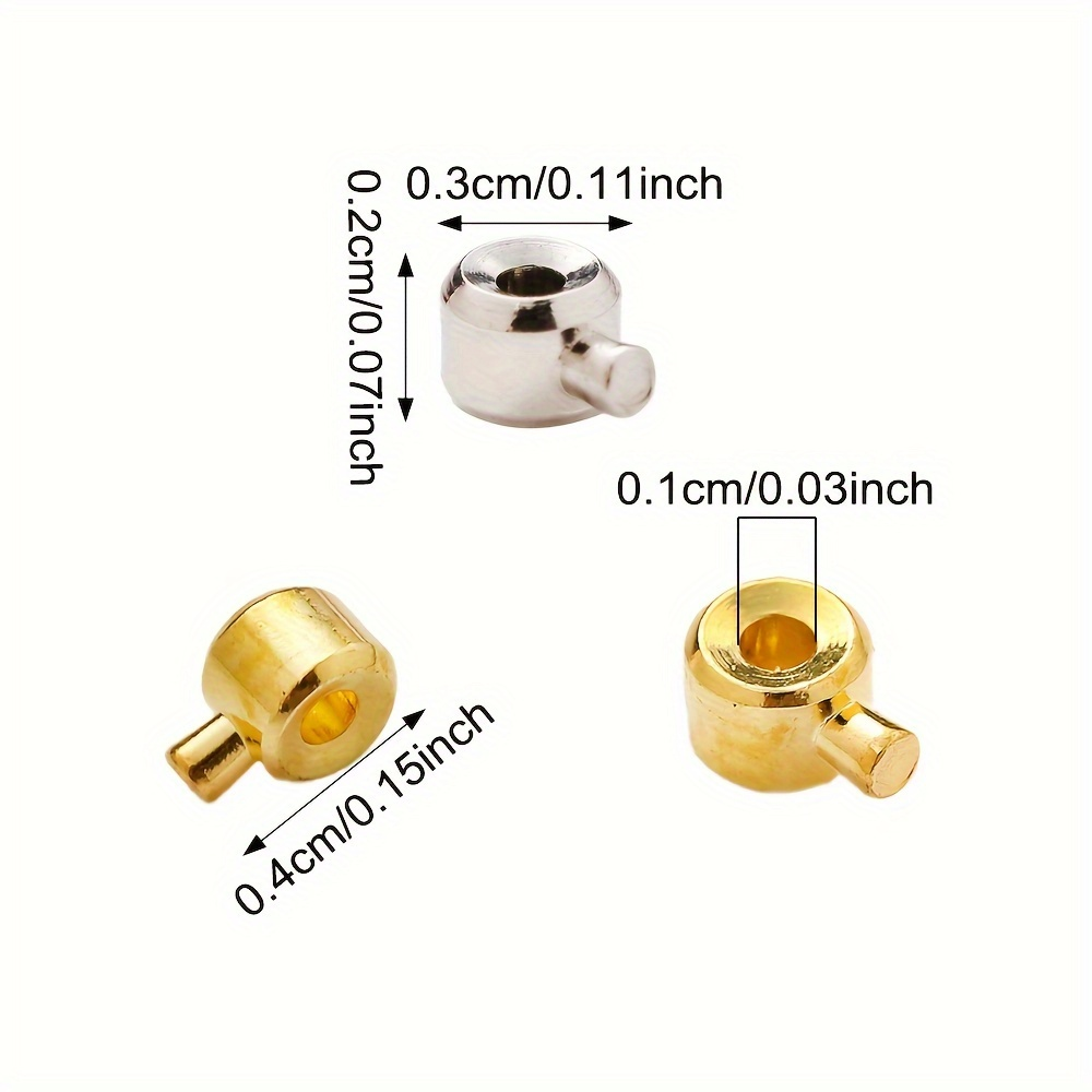 AliExpress 20-Piece Copper Positioning Buckle Clasps (3 x 4 mm), view 3