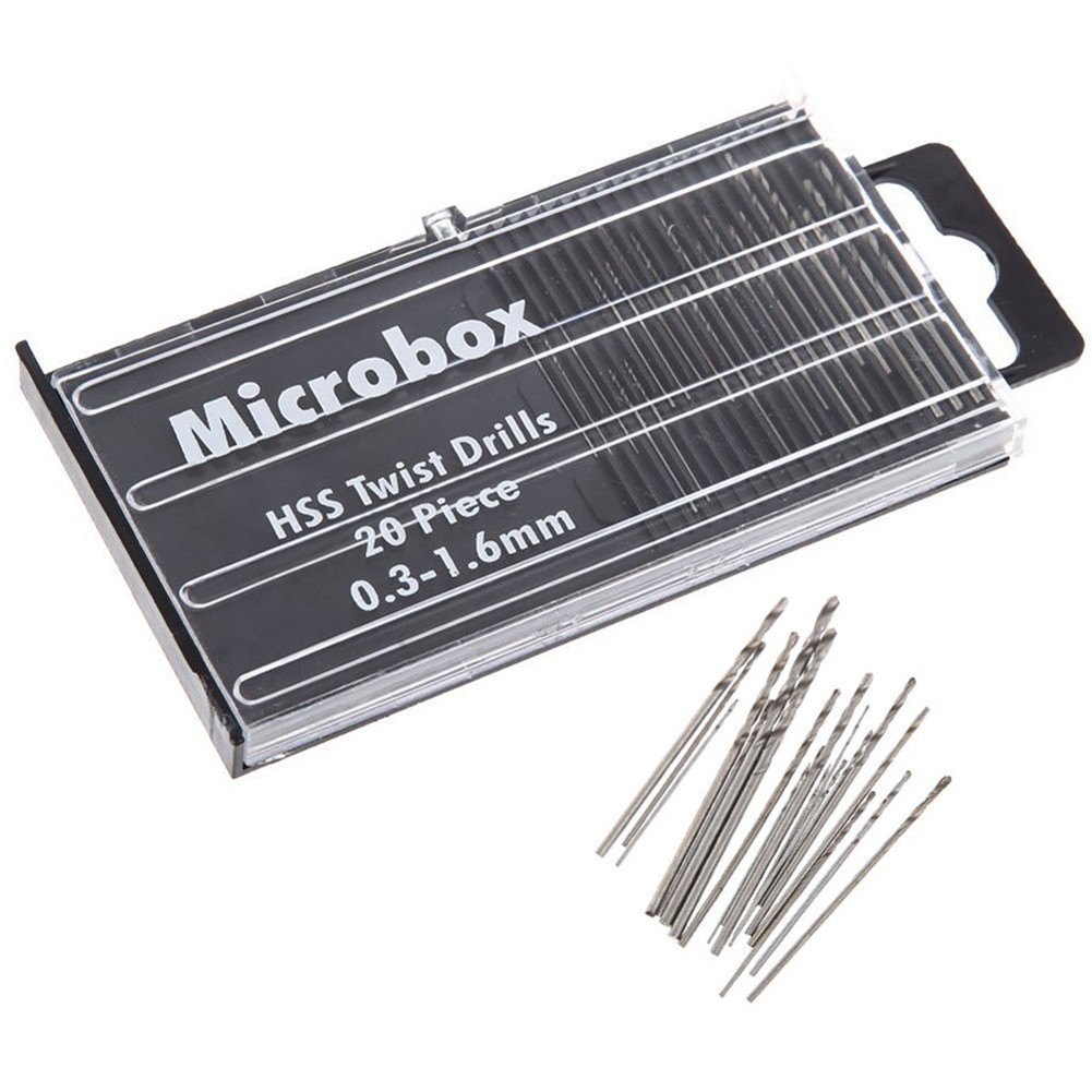 AliExpress Mini HSS Micro Drill Bit Set (0.3-1.6mm, 20-Pack)