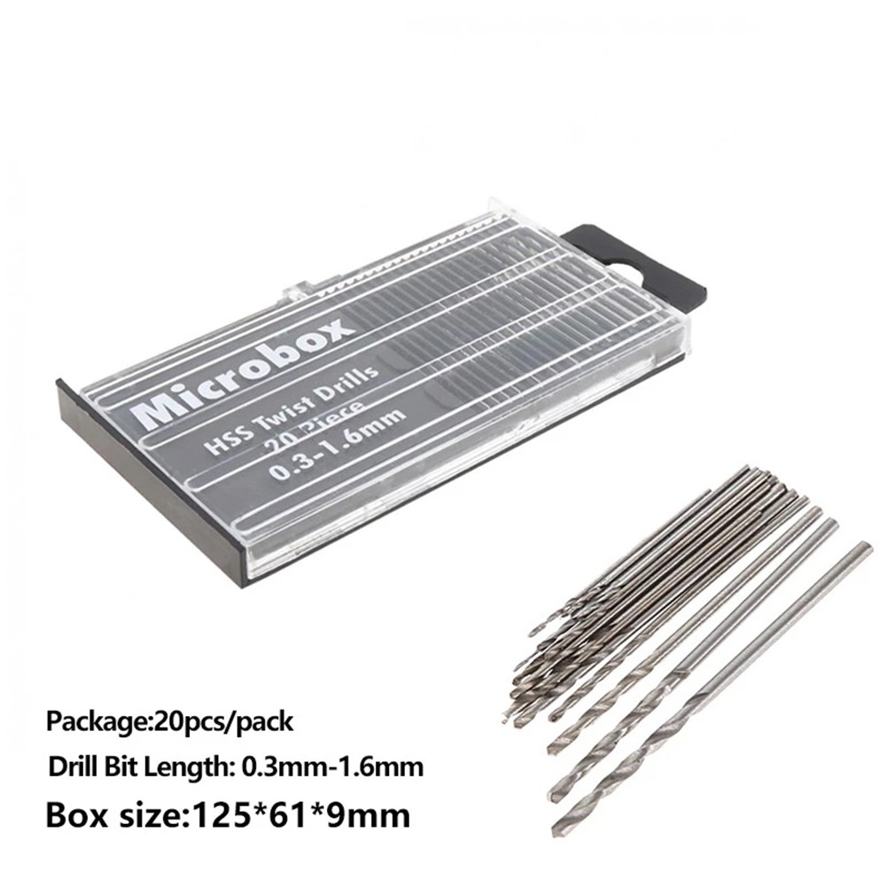 AliExpress Mini HSS Micro Drill Bit Set (0.3-1.6mm, 20-Pack), view 3