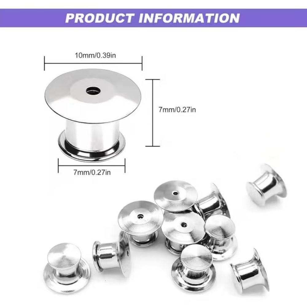 AliExpress 20-Piece Metal Locking Pin Backs, view 5