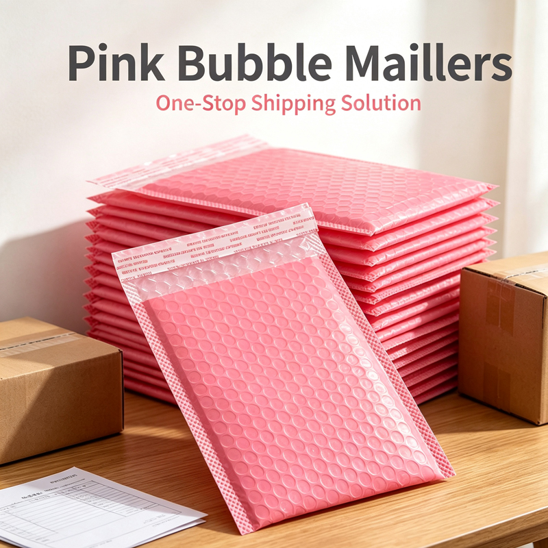 AliExpress Pink Bubble Mailers, Self-Seal (20-Pack), view 2