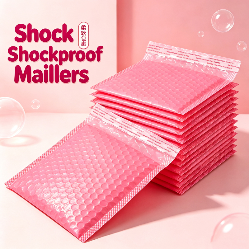 AliExpress Pink Bubble Mailers, Self-Seal (20-Pack), view 4