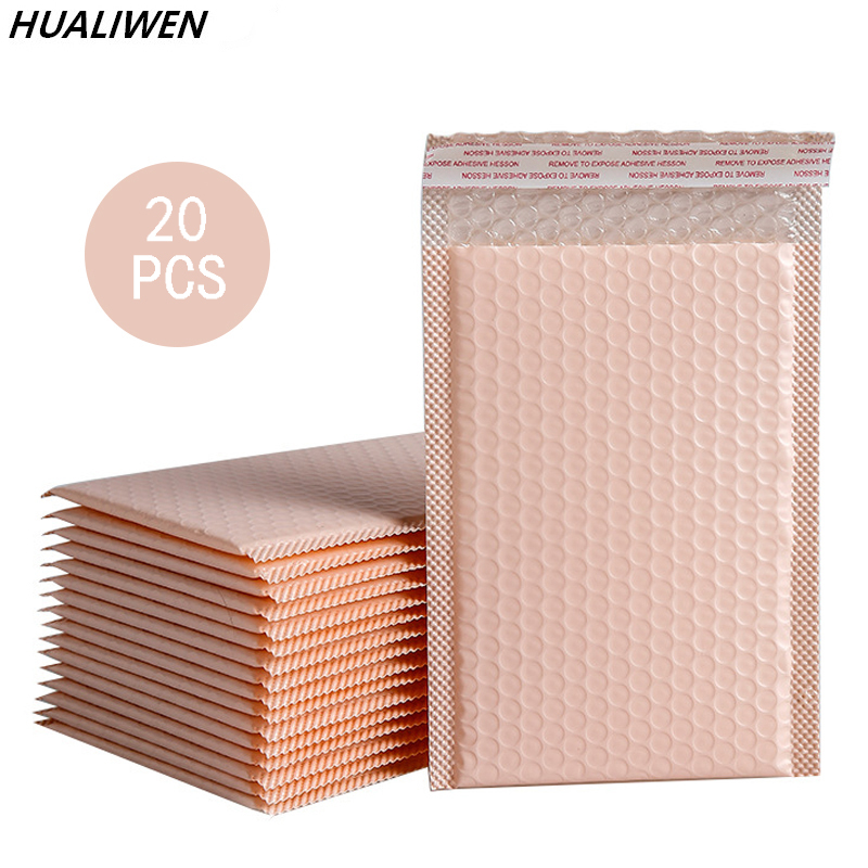 AliExpress 20Pcs Pink Poly Bubble Mailers Padded Envelopes Bulk Bubble Lined Wrap Polymailer Bags for Shipping Packaging Maile Self Seal