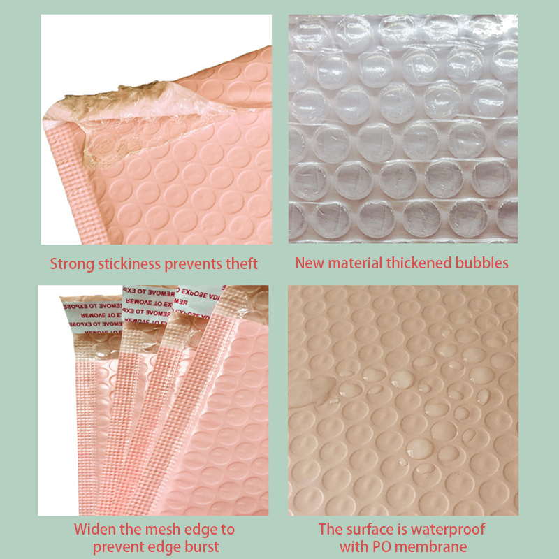 AliExpress 20Pcs Pink Poly Bubble Mailers Padded Envelopes Bulk Bubble Lined Wrap Polymailer Bags for Shipping Packaging Maile Self Seal, view 2