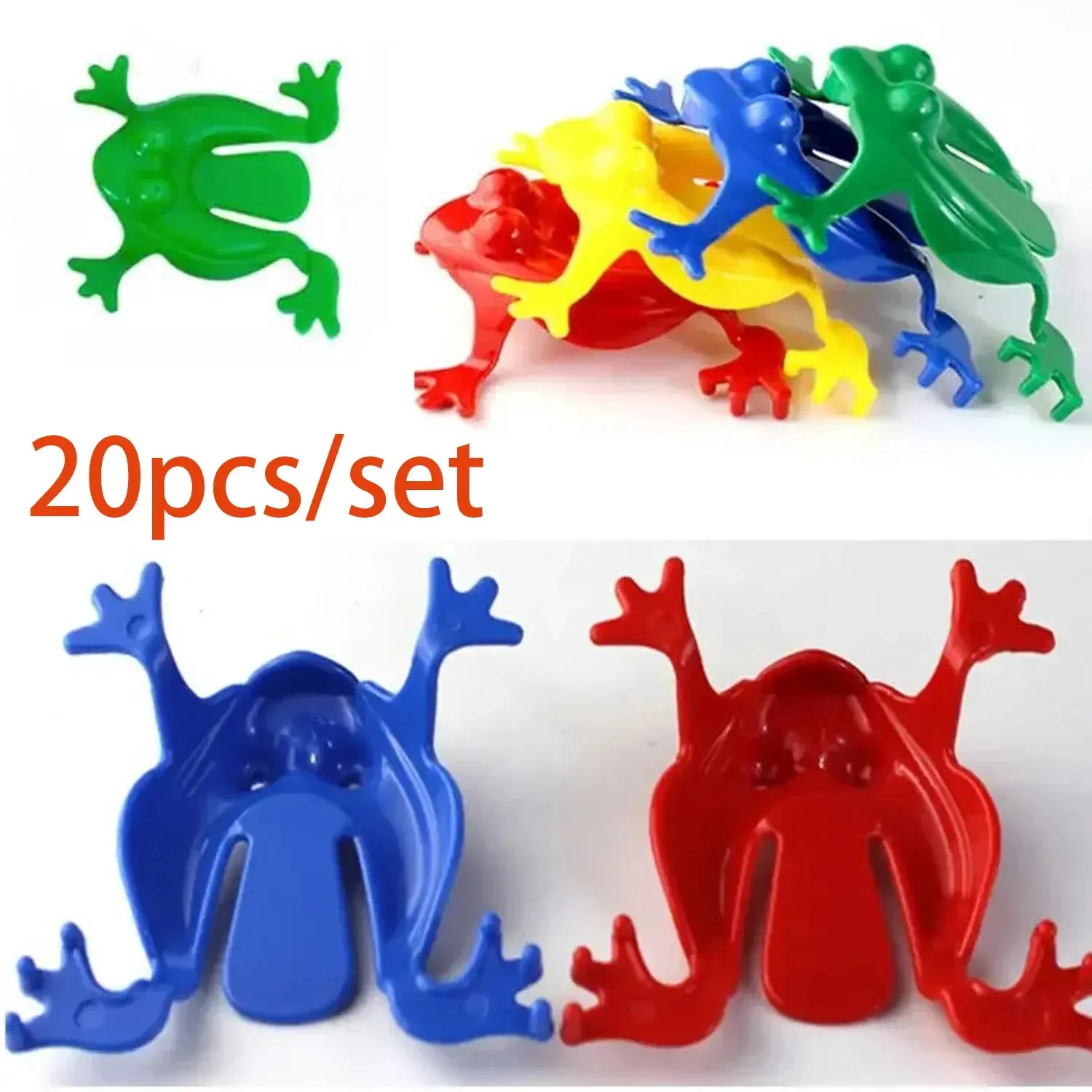 AliExpress 20pcs Solid Color Jumping Frog Plastic Bouncing Frog Jumping Frog Children Educational Toy,Gift for Kids Party Favors, Birthday