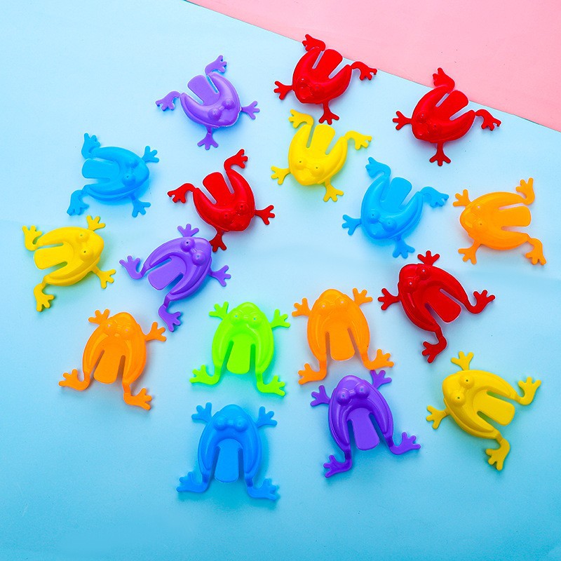 AliExpress 20pcs Solid Color Jumping Frog Plastic Bouncing Frog Jumping Frog Children Educational Toy,Gift for Kids Party Favors, Birthday, view 3