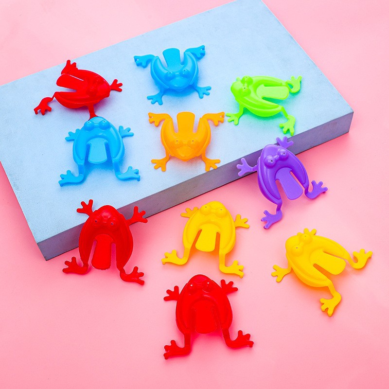 AliExpress 20pcs Solid Color Jumping Frog Plastic Bouncing Frog Jumping Frog Children Educational Toy,Gift for Kids Party Favors, Birthday, view 5