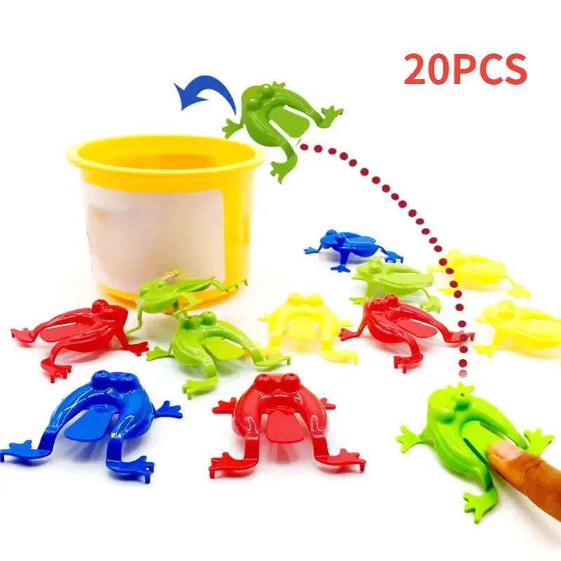 AliExpress 20pcs Solid Color Jumping Frog Plastic Bouncing Frog Jumping Frog Children Educational Toy,Gift for Kids Party Favors, Birthday, view 2