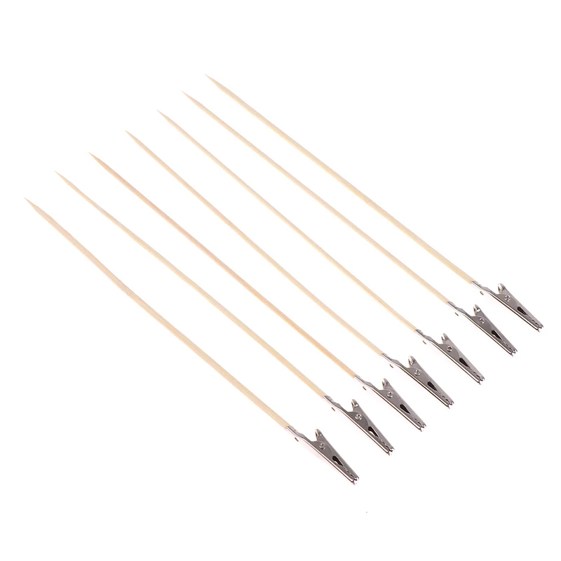 AliExpress 20Pcs Wood And Metal Painting Stand Alligator Clip Stick Modeling Tool for Airbrush Model Part, view 3
